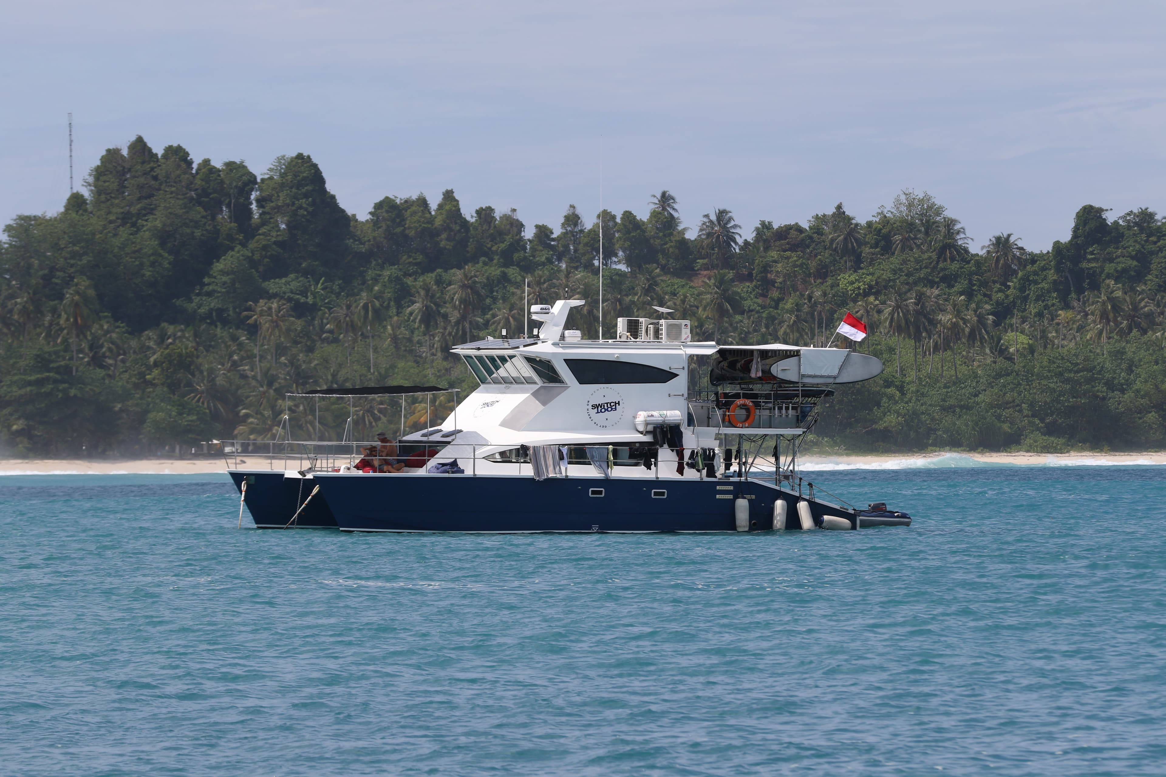 Charter boat in the Mentawai Islands